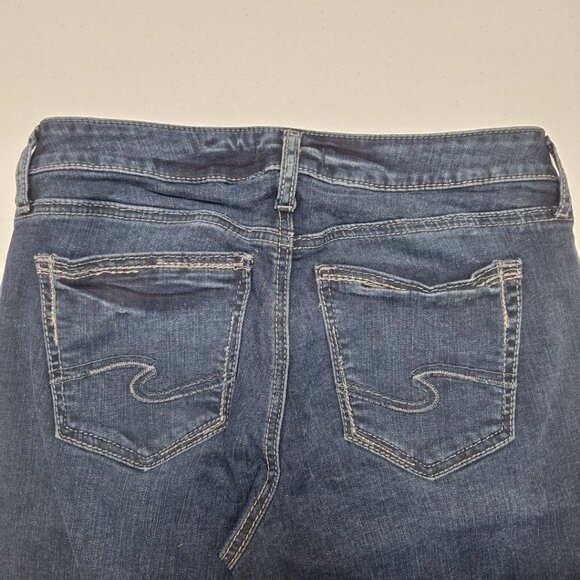 Silver Jeans Suki Slim Bootcut Dark Wash Womens 30 x 33 Basic Blue Denim - Picture 4 of 7